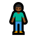 🧍🏾 person standing: medium-dark skin tone display on Windows